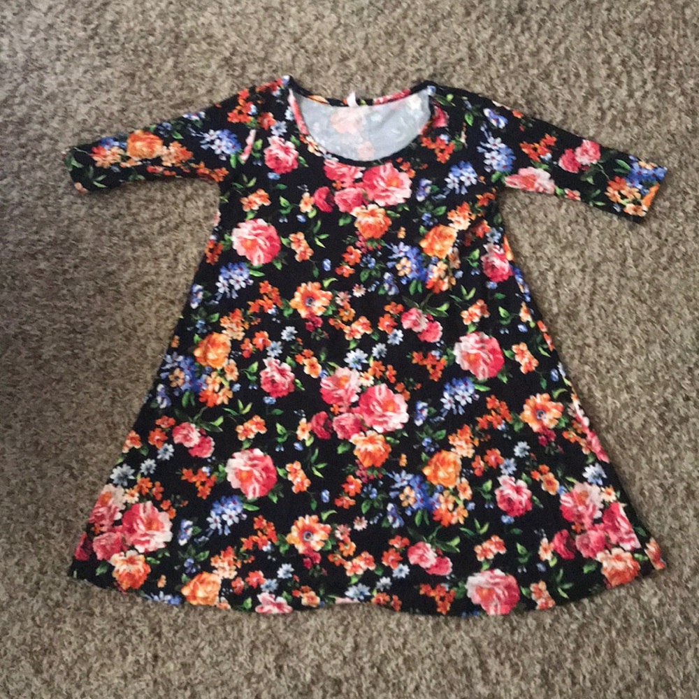 3/4 sleeved floral dress